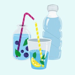 glass of juice and lime water drink everyday remimder daily  Pij wodę regularnie zdrowe nawyki nowy rok nawadnianie  © Klaudia