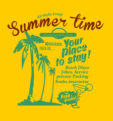 Tropical palm summer design