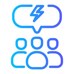brainstorming gradient icon