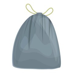 Knot garbage sack icon cartoon vector. Trash bag. Plastic waste