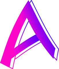 Gradient A Leter Illustration