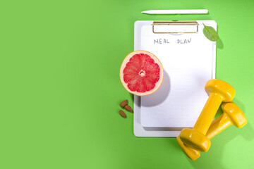 Writing Meal diet plan background