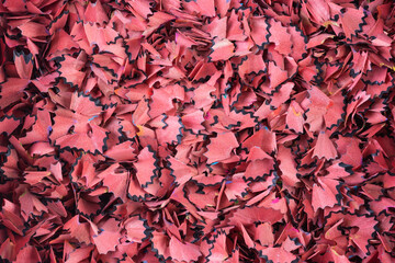 Background texture of colored pencil shavings