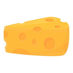 Cheese icon cartoon vector. Farm parmesan. Swiss food