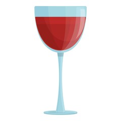 Wine glass icon cartoon vector. Wineglass cup. Red alcohol