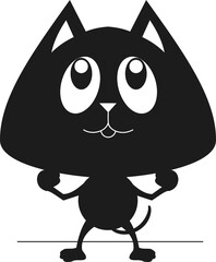 wallpaper cat illustration with colorful decorative minimalist strokes