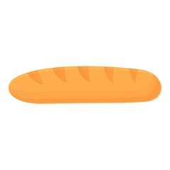Bread icon cartoon vector. Bun pastry. Dinner baguette