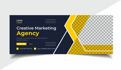 Corporate and digital business marketing promotion facebook cover design - obrazy, fototapety, plakaty