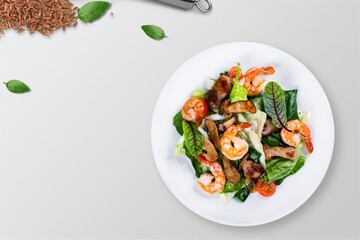 Christmas tasty fresh salad, food concept