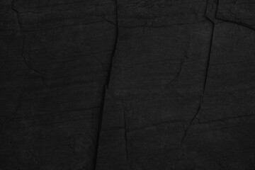 Dark grey black slate background or texture. Black granite slabs background. Panorama.	