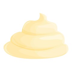 Milk mayonnaise icon cartoon vector. Cream product. Food pack