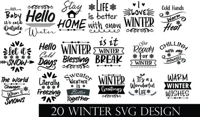 Winter svg design bundle