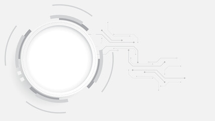 Obraz premium Grey white Abstract technology background, Hi tech digital connect, communication, high technology concept, science, technology background