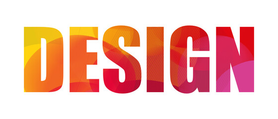 Design. Colorful word illustration.