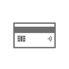 credit card icon.  payment instrument design sign.  credit card icon in flat style isolated on white background.
