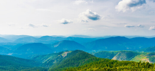 Blue mist mountains landscape