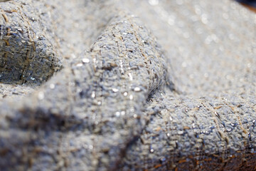 Fabric ready-made suit textile shades in the workplace, tailor or tailor, close view, atelier