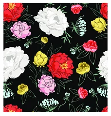 Poster Peony Floral Pattern © Dana