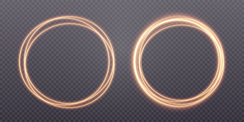 Light golden Twirl. Curve light effect of golden line. Luminous golden circle. PNG Light gold pedistal, podium, platform, table. Vector PNG.	
