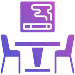 Smoking Area flat gradient icon