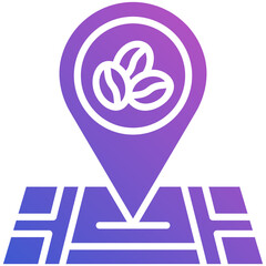 Coffee Shop Location flat gradient icon
