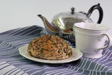 Healthy Multigrain Bread on white background