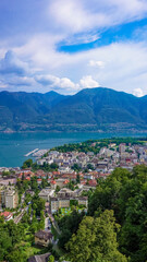 Fototapeta na wymiar View of Locarno, Switzerland, lake Maggiore