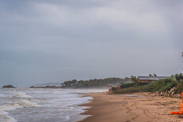 Panorama of Mediterranean Sea at Falconara Sicula, Butera, Caltanissetta, Sicily, Italy, Europe