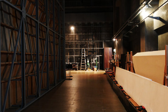 ステージの裏の風景