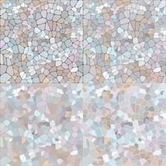 set color pebbles. abstract pastel colors. geometric pattern. polygonal style. eps 10