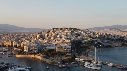 Fototapeta na wymiar Hill of Castella in Piraeus, Greece.