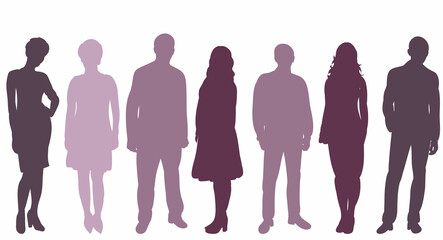 people silhouette on white background