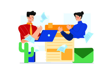 Marketing Team Setting Up Product Advertisement