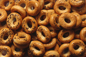 background texture small drying with poppy seeds