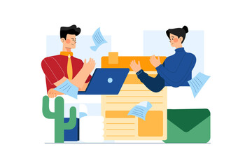 Marketing Team Setting Up Product Advertisement