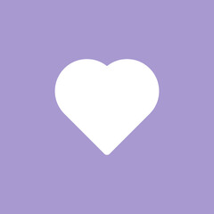 Heart icon isolated on purple background. Love symbol modern, simple, vector, icon for website design, mobile app, ui. Vector Illustration