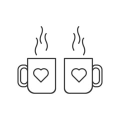 Cups icon isolated on white background. Hot drink symbol modern, simple, vector, icon for website design, mobile app, ui. Vector Illustration