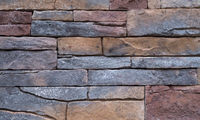 Colorful wall cladding slate imitating rocks