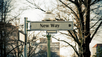 Street Sign New Way