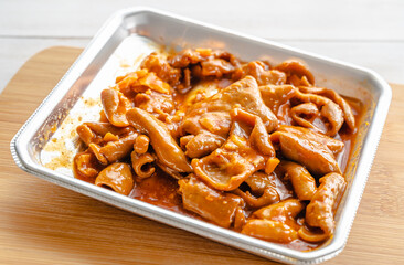 味付きホルモン　味噌味