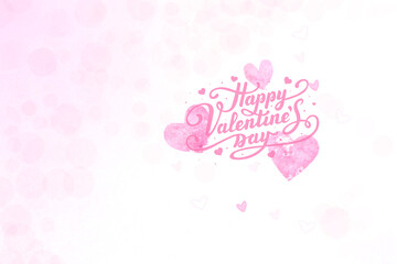 beautiful pink valentine's day lettering,background