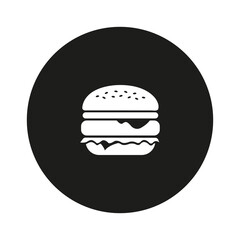 Hamburger. Burger. Cheeseburger. Fast food icons.