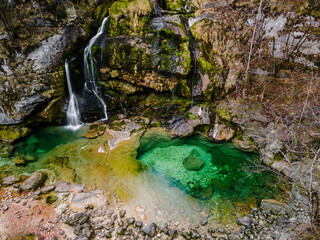 Long exposure of slap virje waterfall, Slovenia