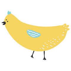 Cute happy little yellow chick