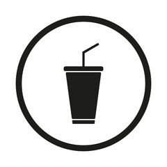 Drink. Soda. Fast food icons.