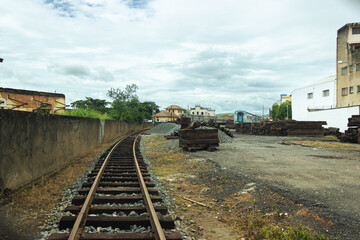 Fototapeta na wymiar train track on a railroad