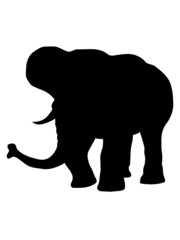 Silhouette großer Elefant 