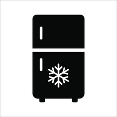 Fridge freezer fridge condenser black line icon on white background