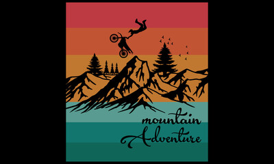 Mountain bike ride t shirt design