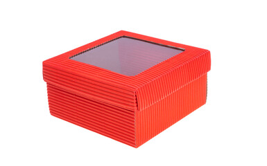 red paper box isolated